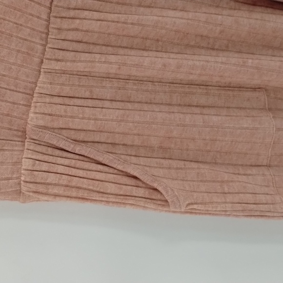 Natural Reflections Rib Wide Leg Crop Pants peach color size large with pockets - Picture 4 of 8